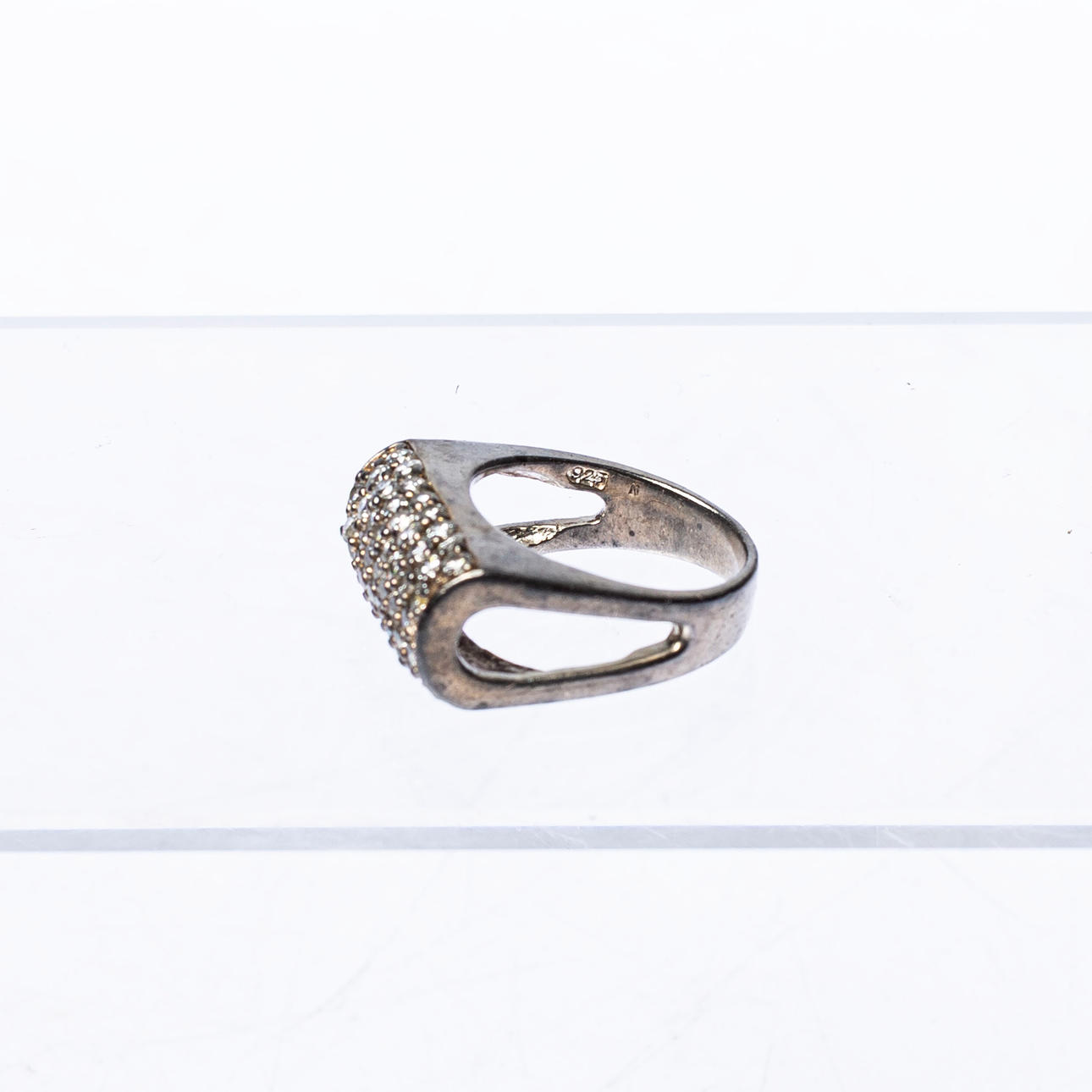 Silvering, with “Cubic Zircon”.