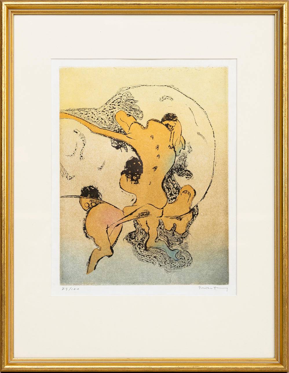 DOROTHEA TANNING. Composition, graphic on paper, signed 73/100.