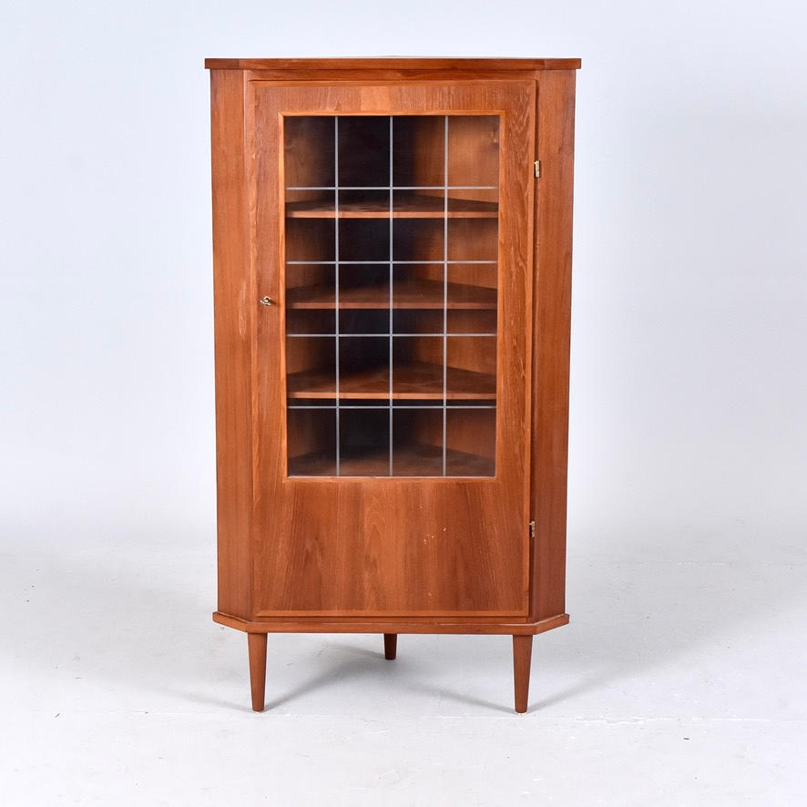 A teak corner cabinet, Denmark, 1960s.