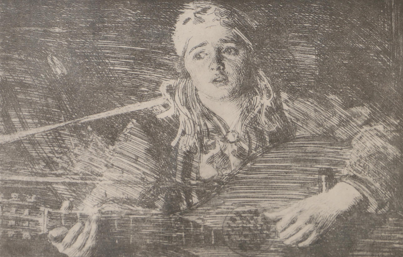 ANDERS ZORN. EFTER. Porträtt, tryck.