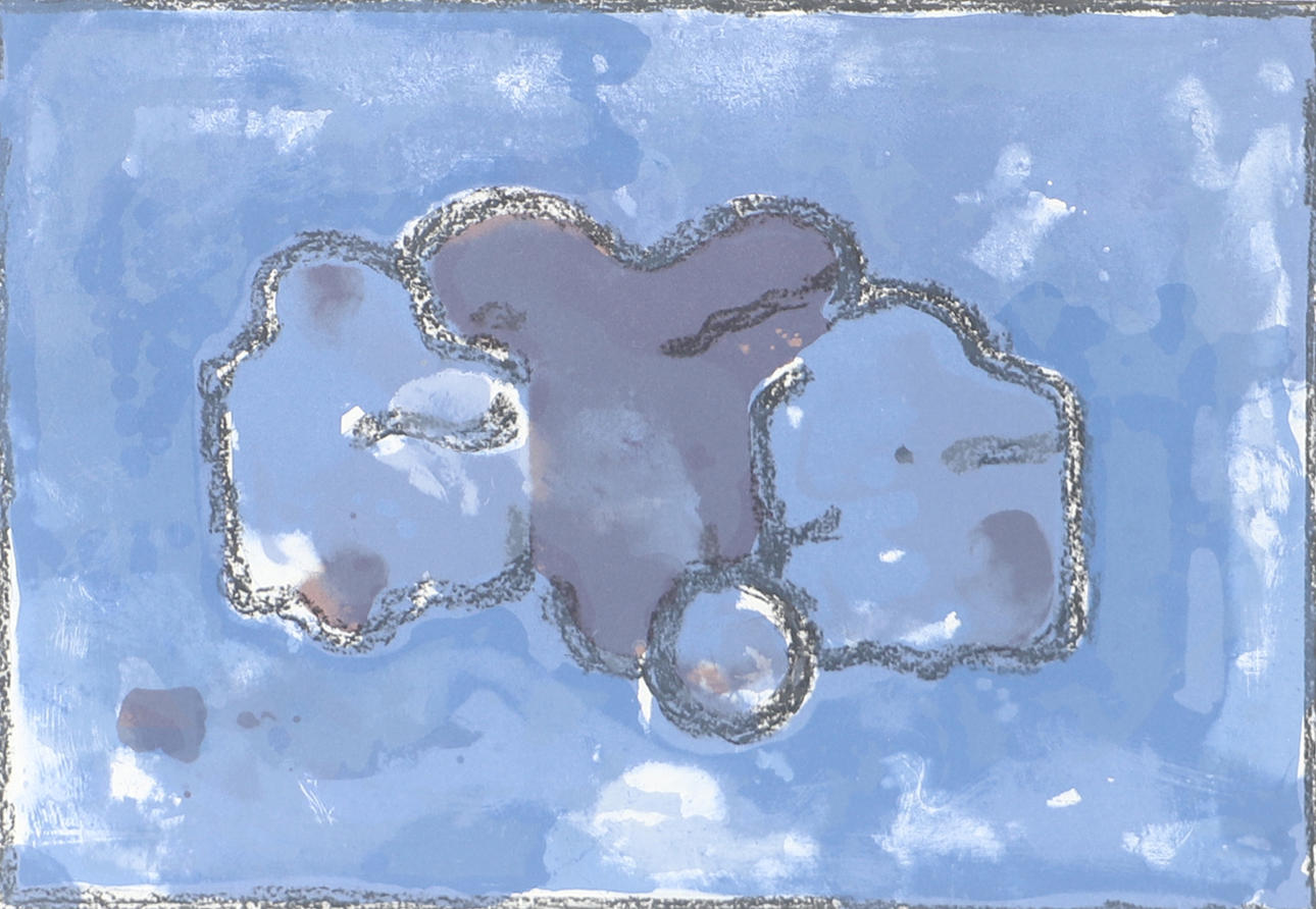 CURT FORS. Composition, lithograph in colours, signed.