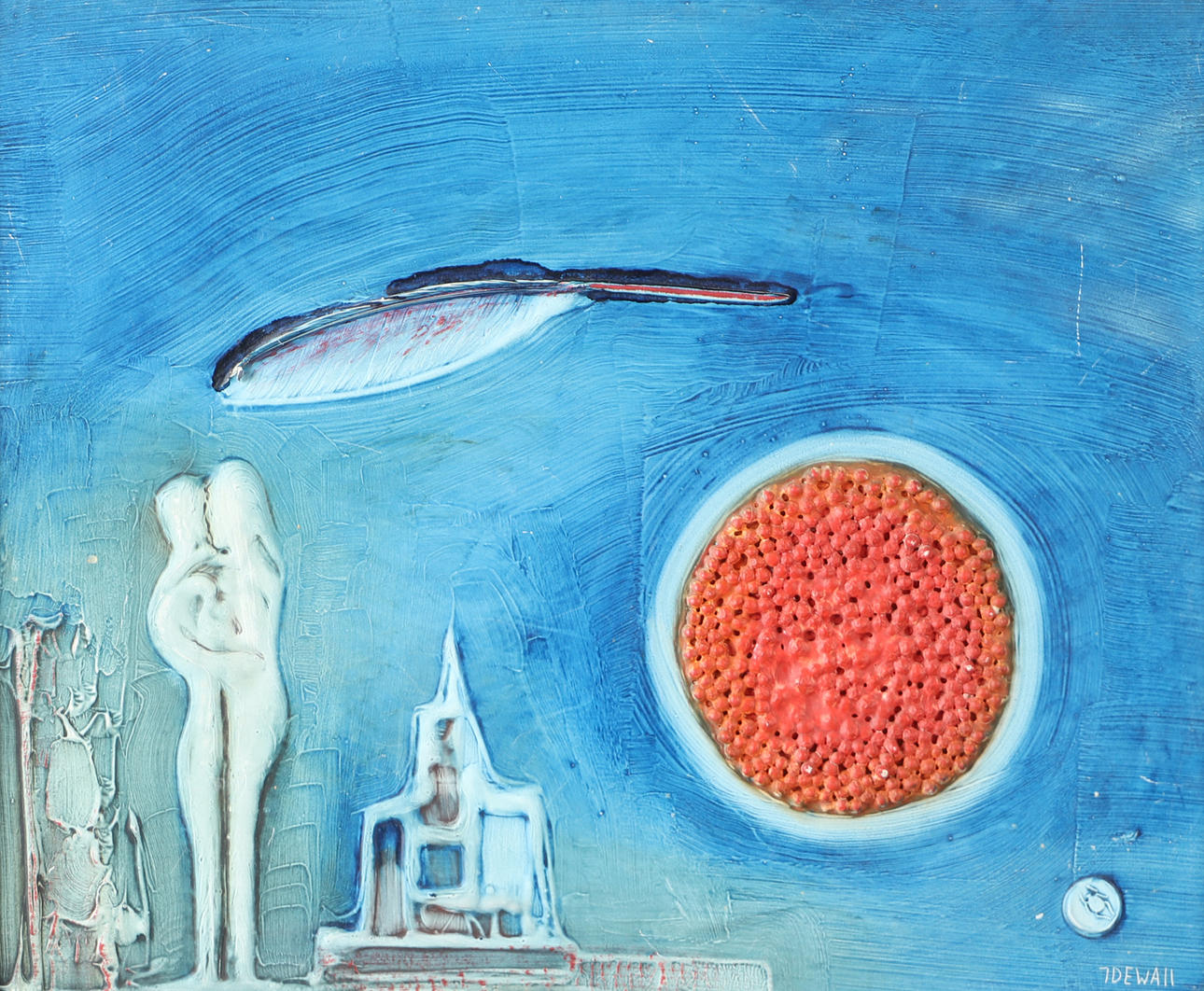 OLLE IDEWALL. Composition, oil on panel, signed Idewall.