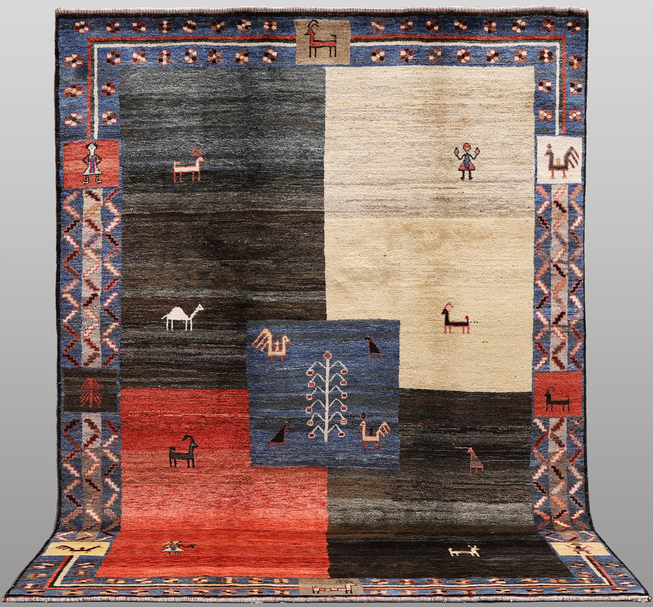 ORIENT CARPET. Figural Gabbeh, 317 x 223 cm.