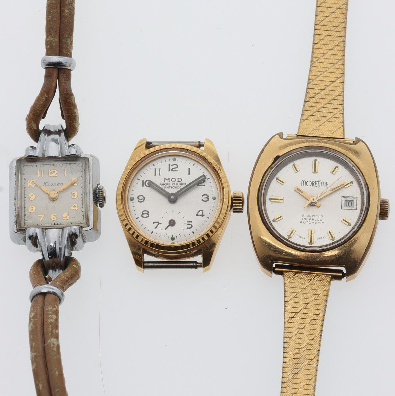 WRISTWATCHES, 3 pcs, manual & automatic.