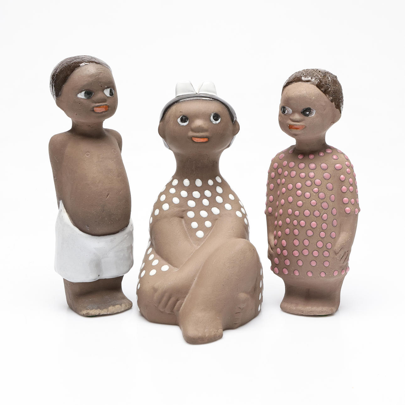 MARI SIMMULSON. children, 3 pcs, ceramic, Upsala Ekeby.