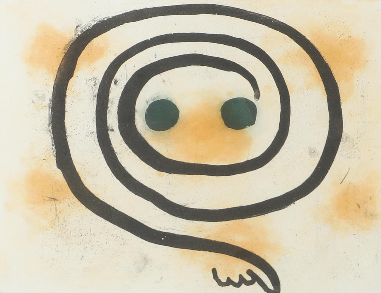 ANNIKA SVENBRO. Composition, lithograph in colours, signed -90.