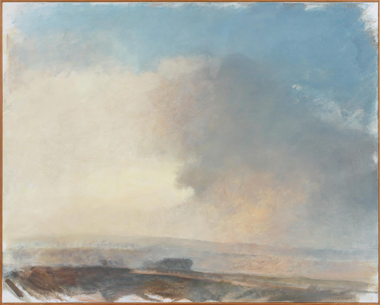 TORD LAGER. "Landskap Halland", olja på duk, signerad.