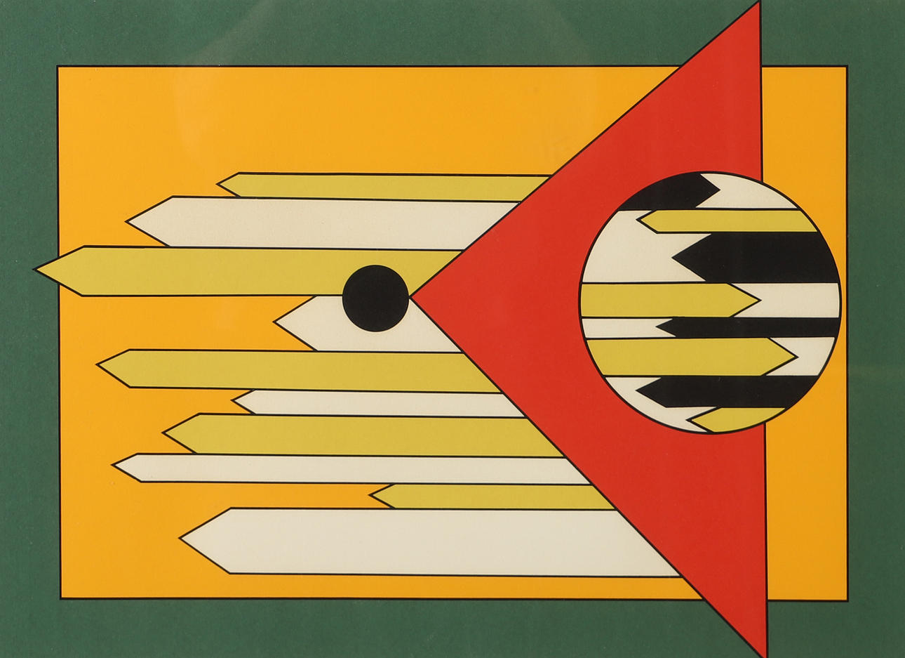 BENGT ORUP. Composition, lithograph in colours, signed Orup.