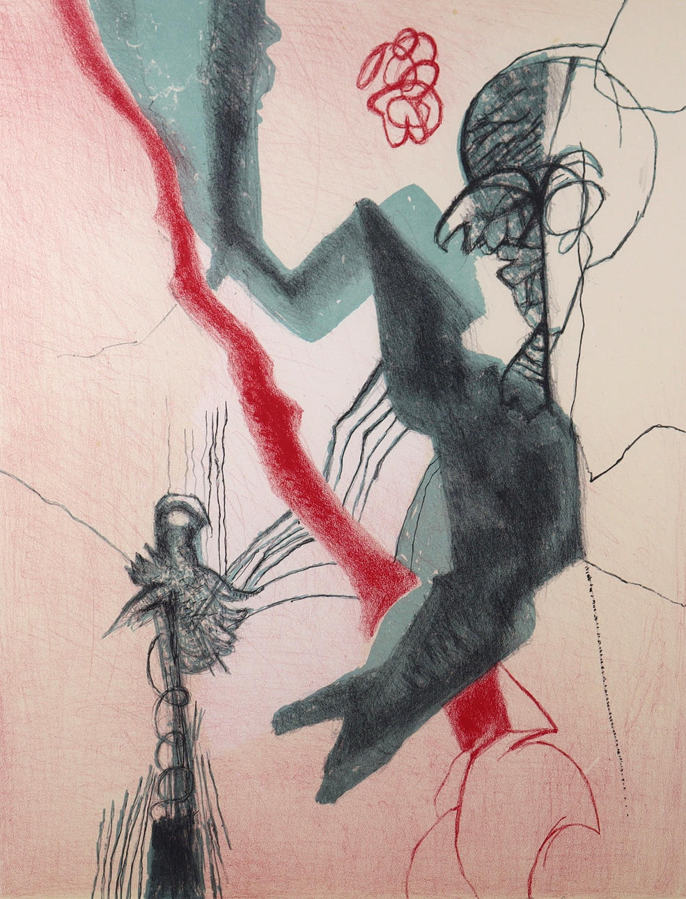 OLLE SVANLUND. lithography, composition.