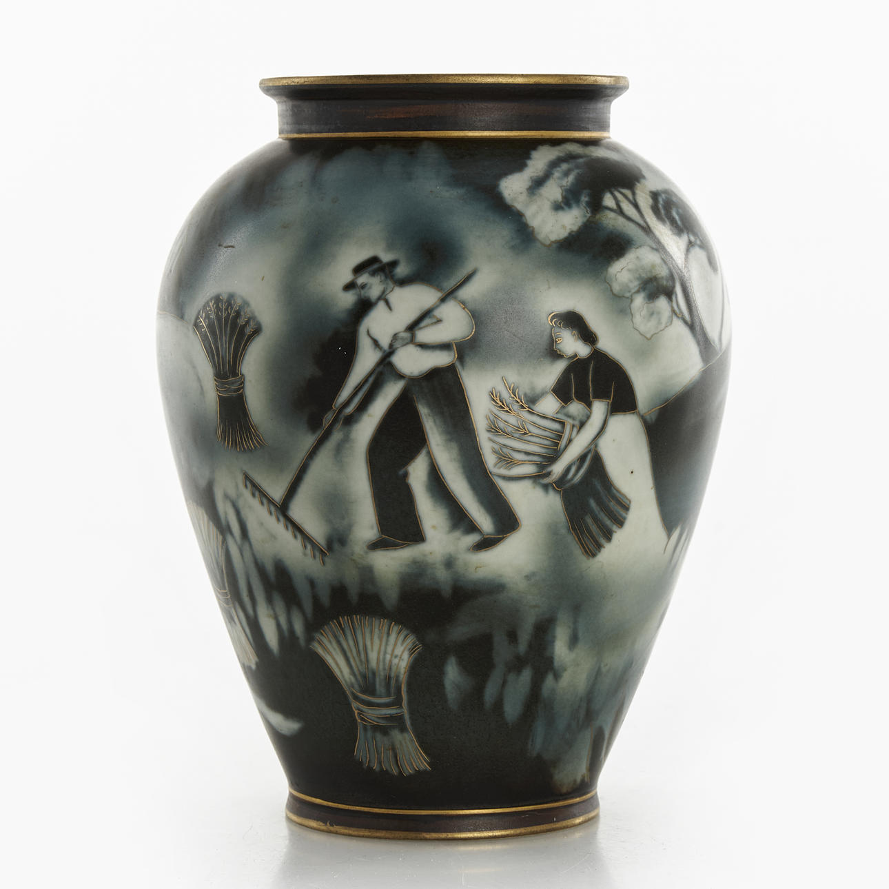 GUNNAR NYLUND. Vase, “Flambé, Rörstrand, stoneware.