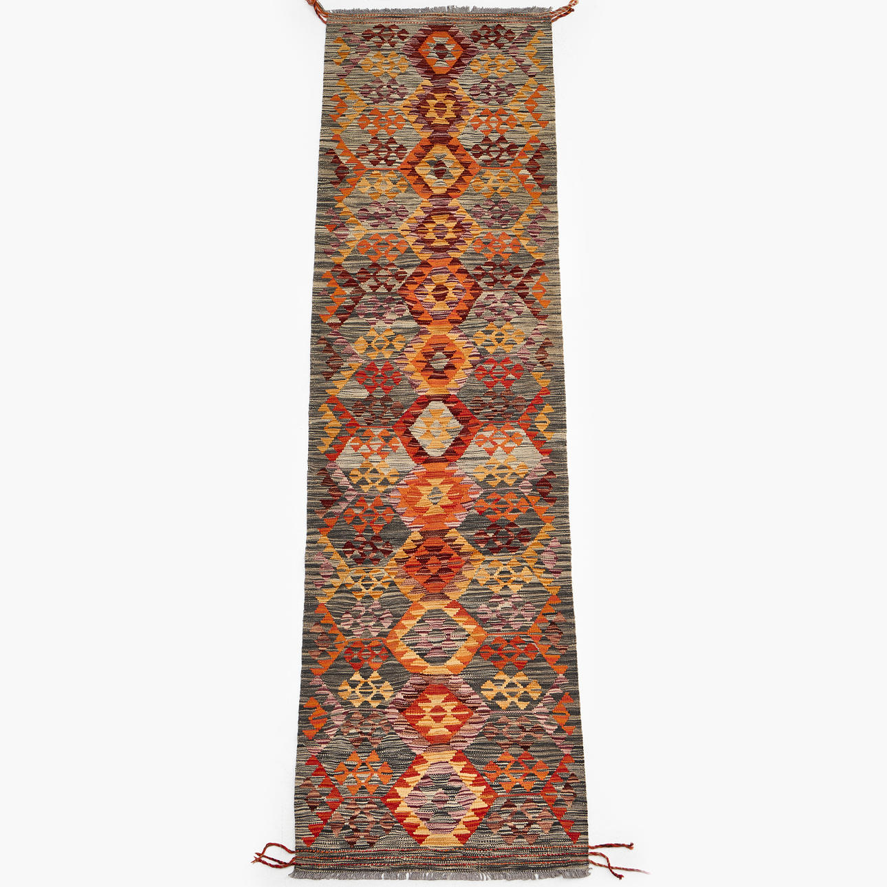 CARPET, gallery, Kelim, ca 301 x 80 cm.