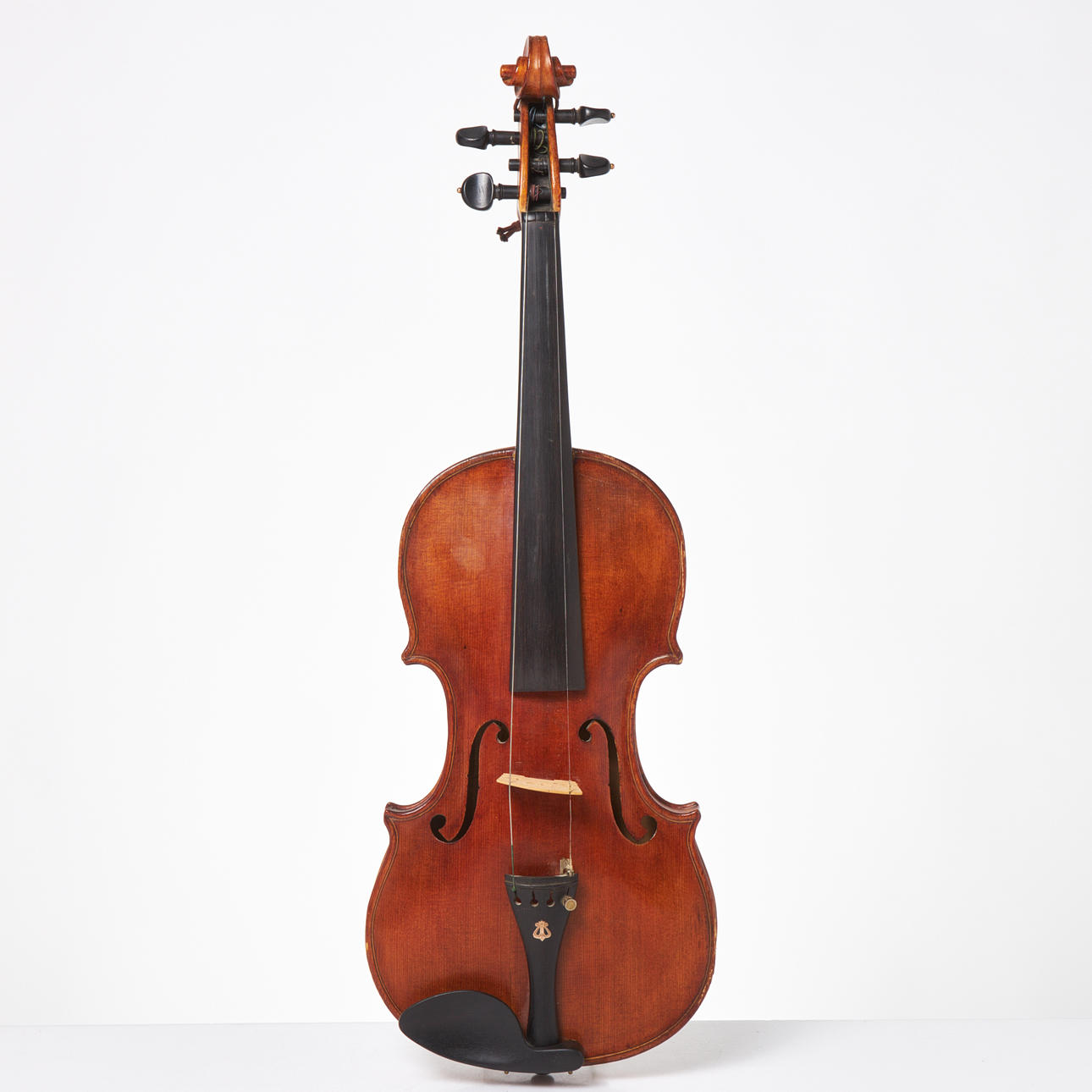 VIOLINS. Revised 1930, label, two-piece cover in spruce, sarg back ...
