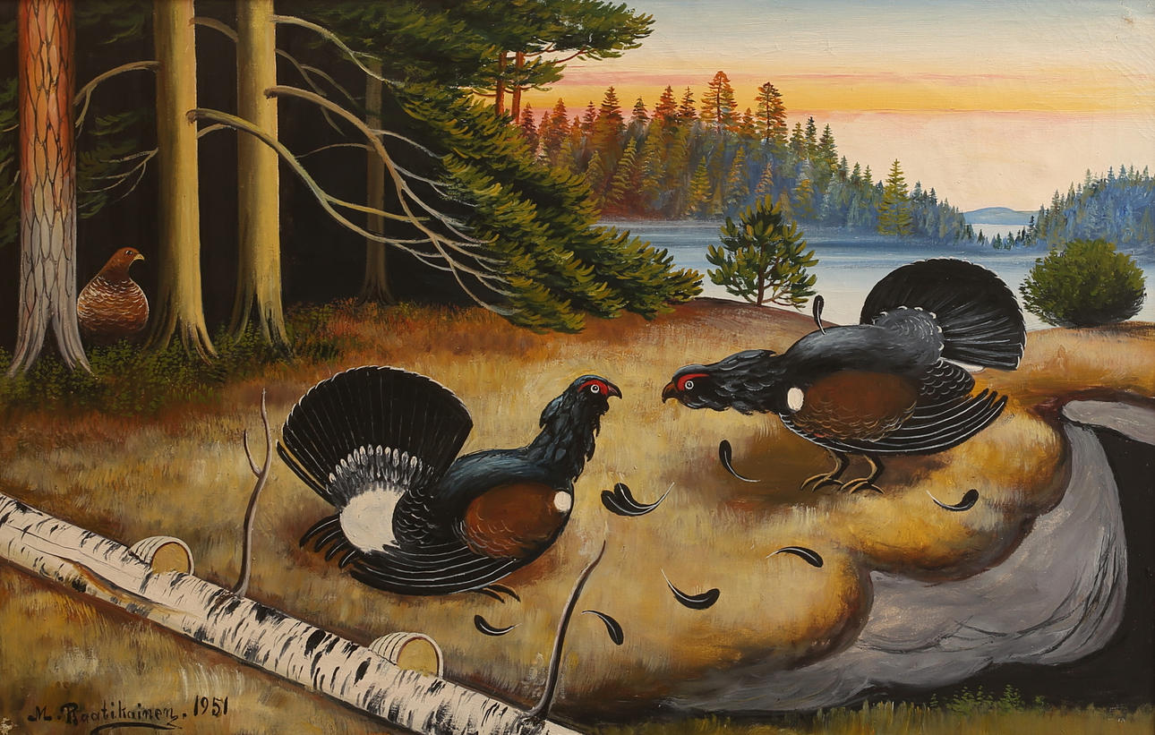 MIKAEL RAATIKAINEN. Oil canvas, signed.