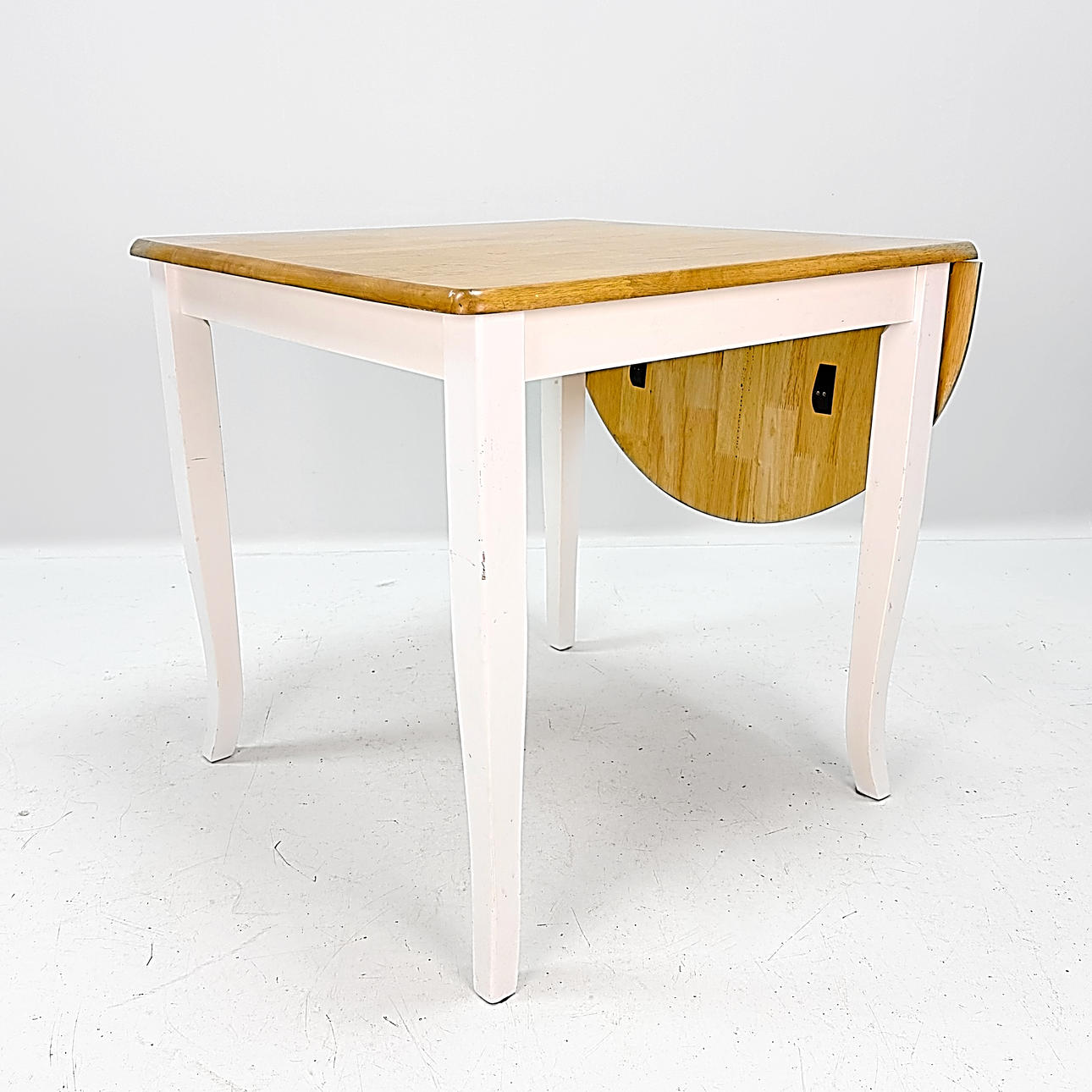 KITCHEN TABLE - Pine/painted wood with flap, German 2000 century.