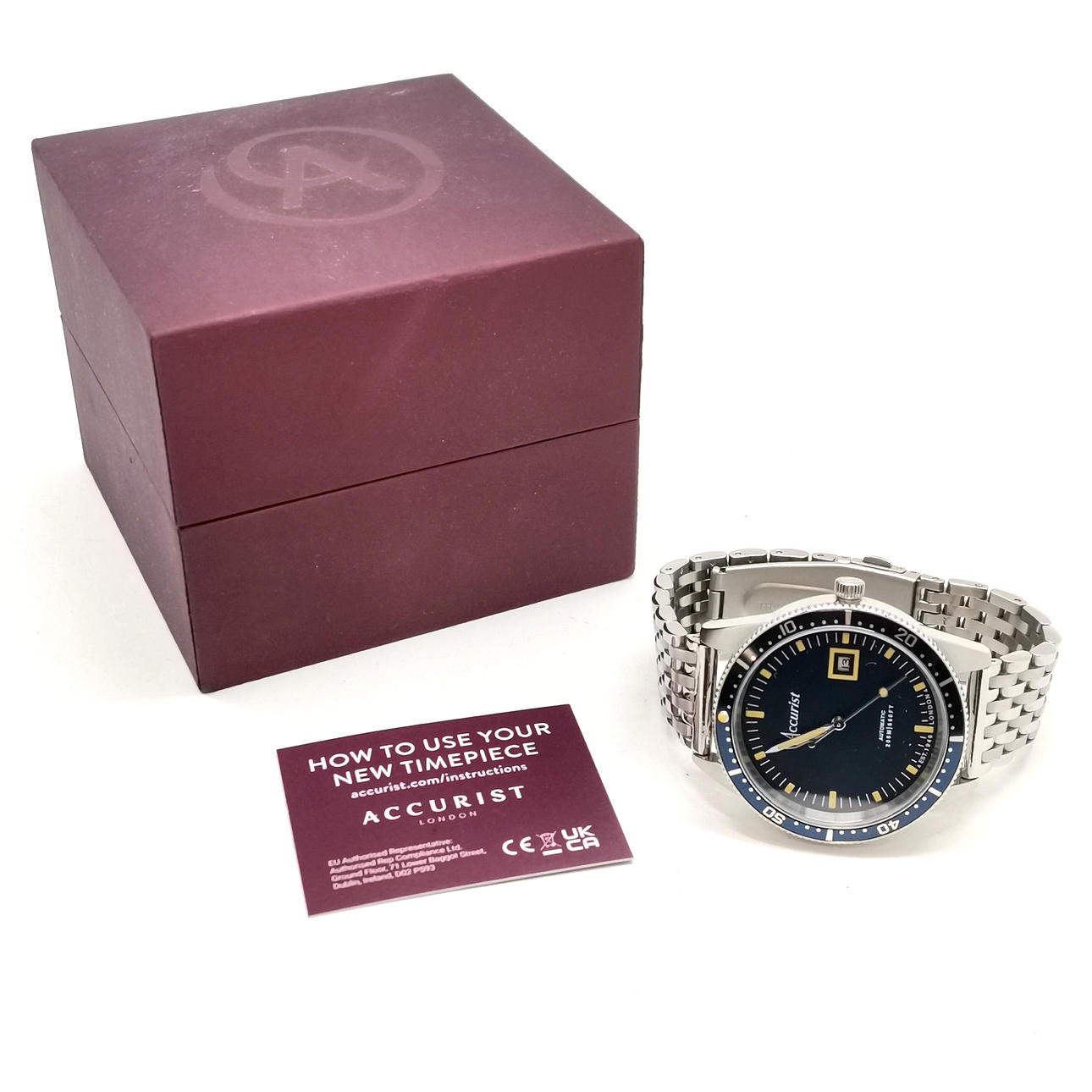 ACCURIST AUTOMATIC WRISTWATCH WITH EXHIBITION BACK #72006.