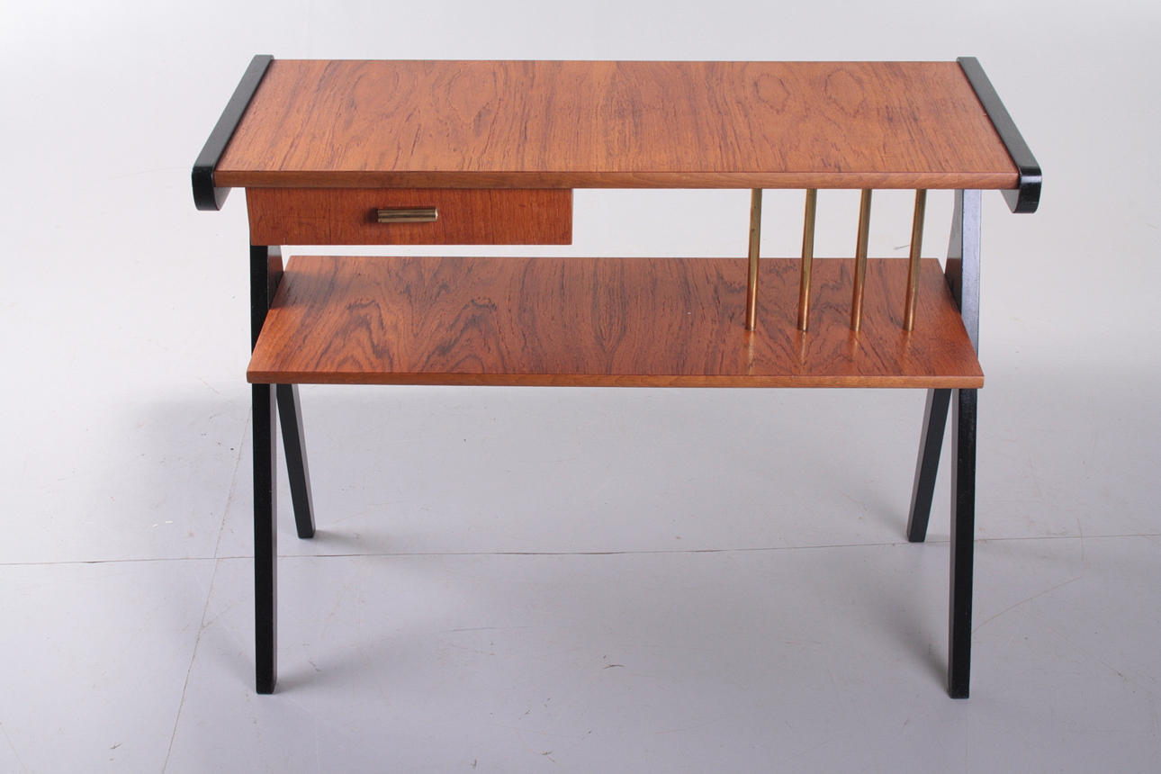 TELEFONBORD, teak & string, 1960/70-tal.