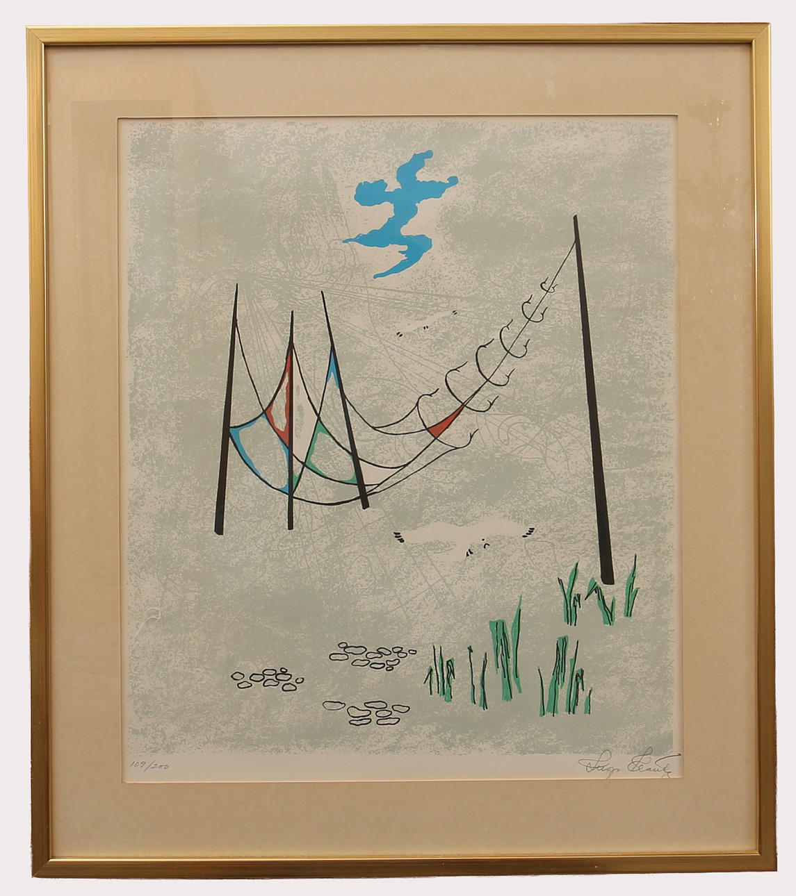 OIDENTIFIERAD KONSTNÄR. Lithograph in colours, numbered 109/200, signed.