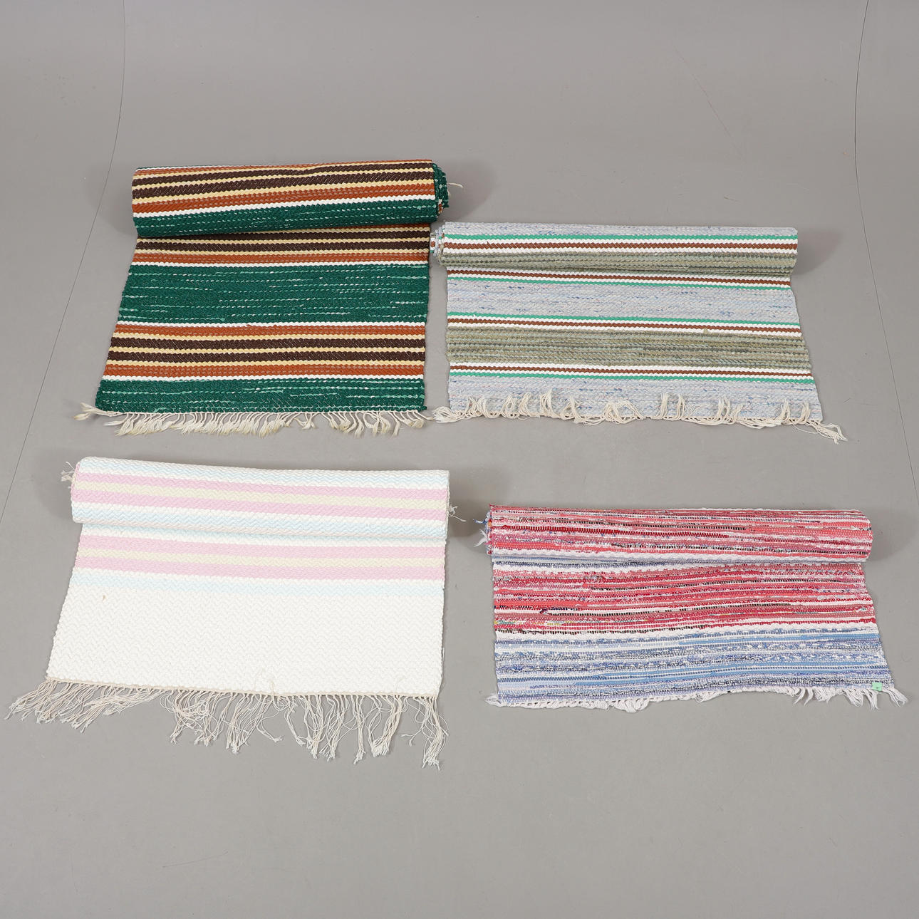 RAG RUGS, 4 pcs.