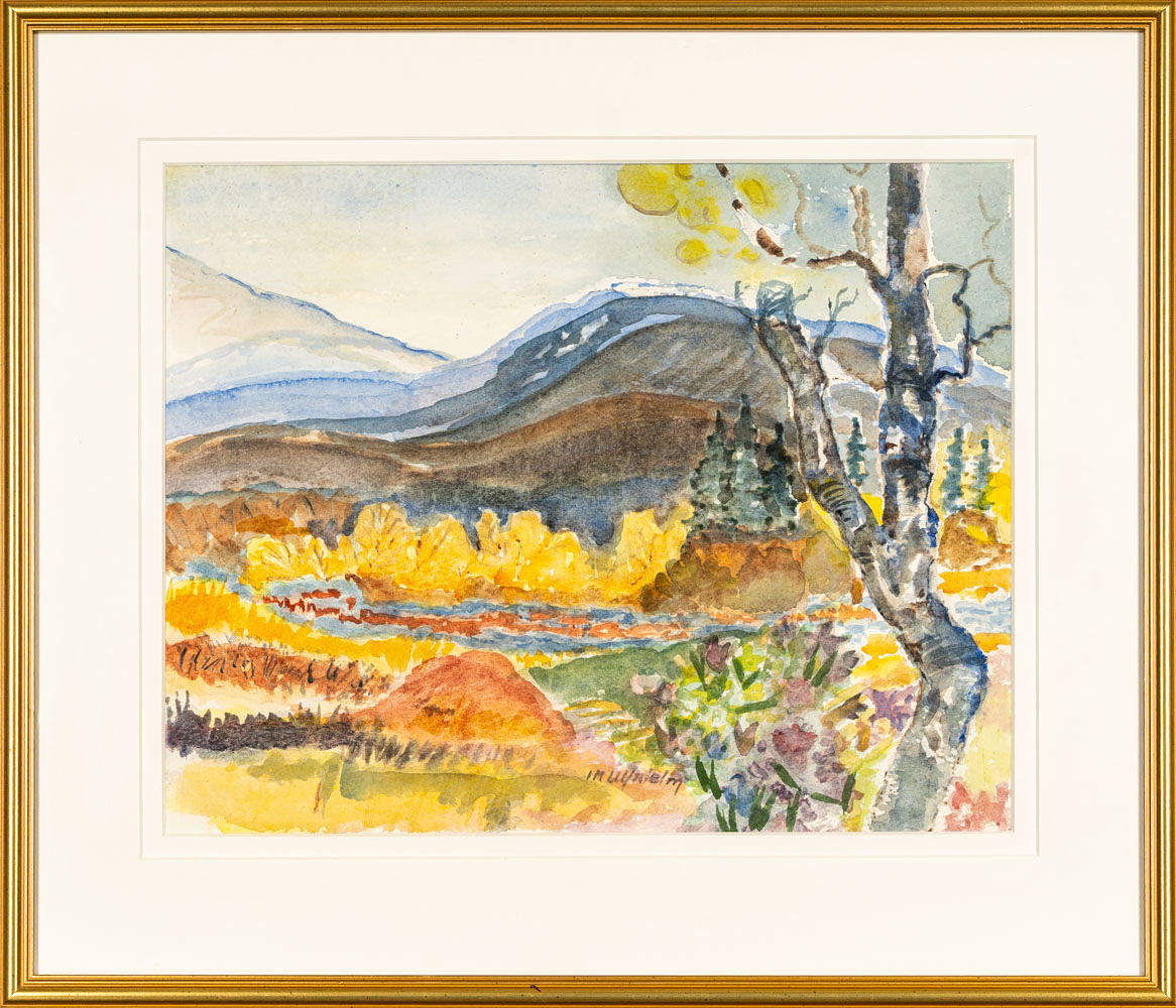 OIDENTIFIERAD KONSTNÄR. Watercolor on paper.