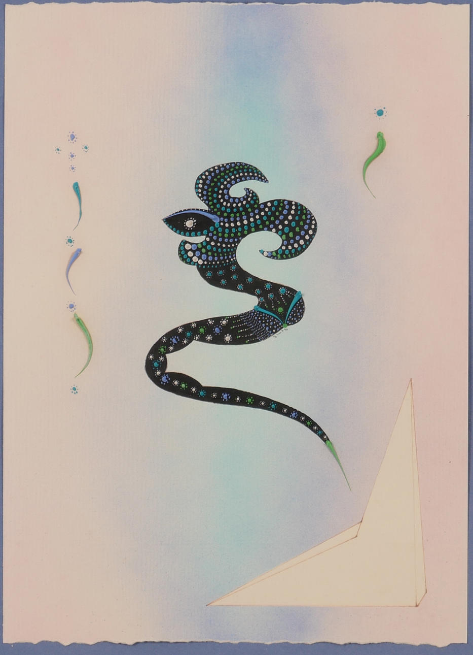 TORBJÖRN BIRCH. Composition, mixed media, signed Birch 90.