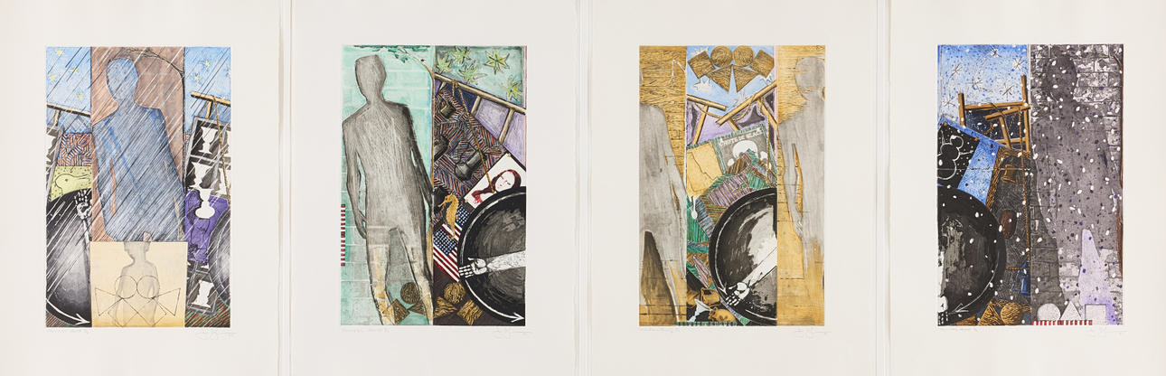 172. JASPER JOHNS (USA BORN 1930). "The Seasons" (Spring, Summer, Fall, Winter)