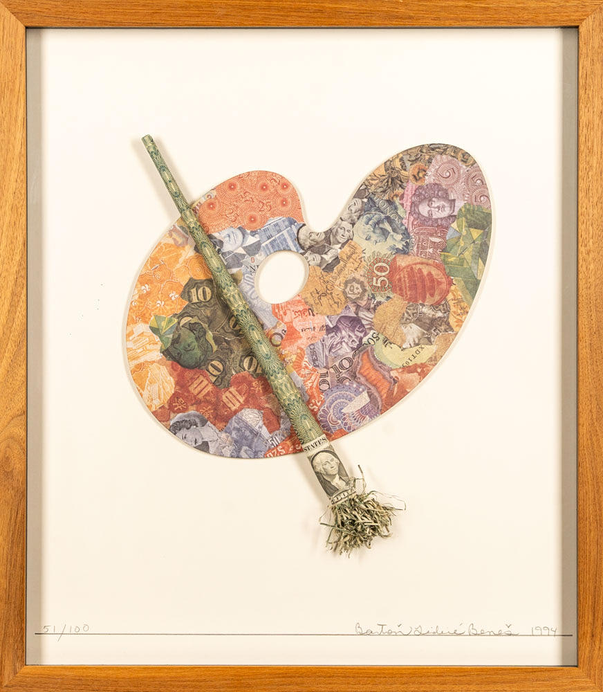 BARTON LIDICE BENES. Mixed Technology/Assemblage+ “Palette Brusch”.
