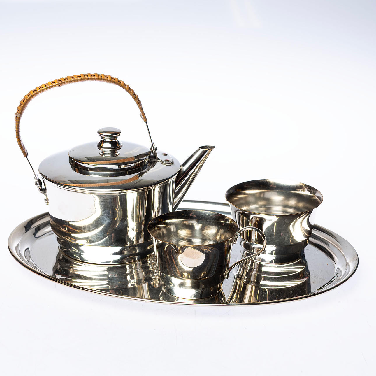 TESET, 4 pieces, nickel silver, mid 1900's.