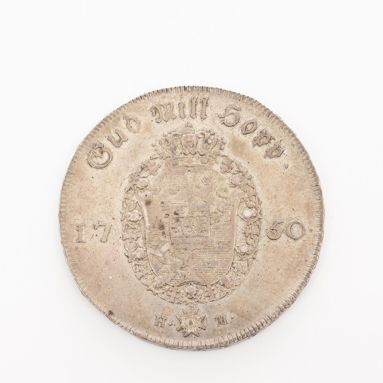 A silver coin, 1 Riksdaler, 1750, Frederick I.