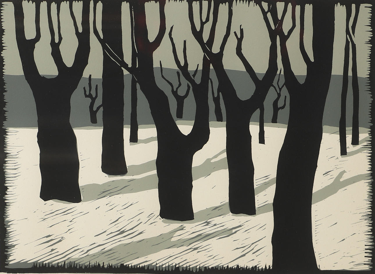 AFTER ERIC CEDERBERG. Forest, print, signed -70.