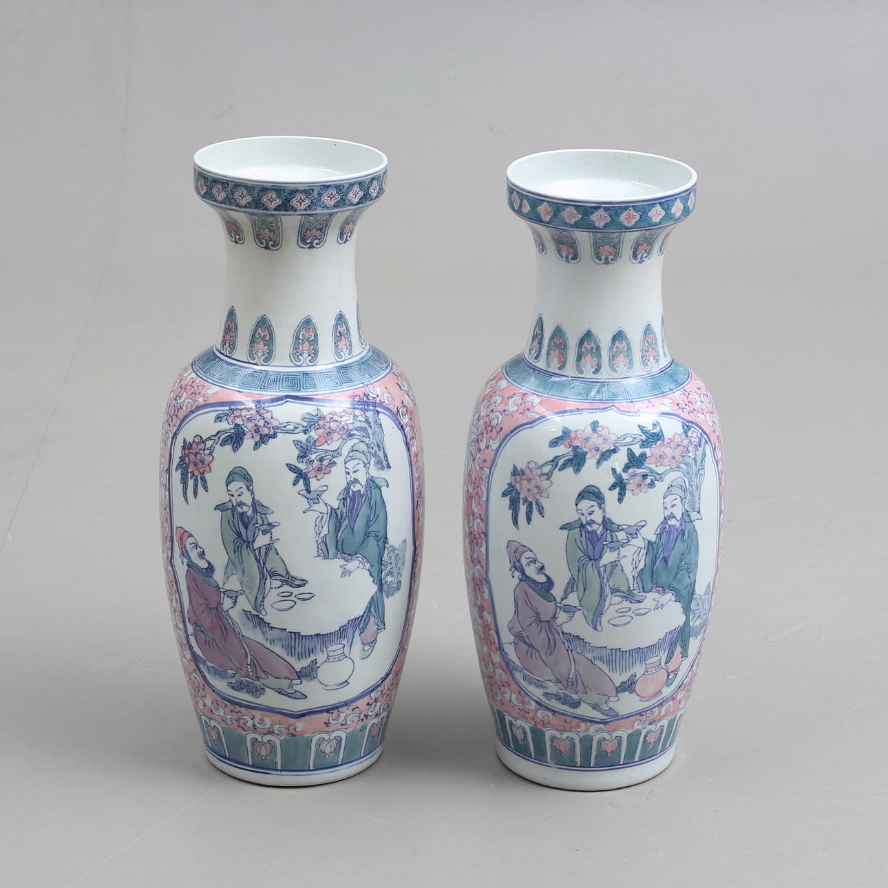 FLOOR VASES, a pair, porcelain, China.