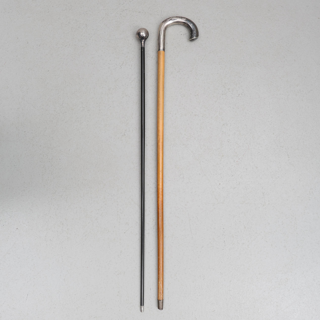 CANES, 2 pieces with silver details.