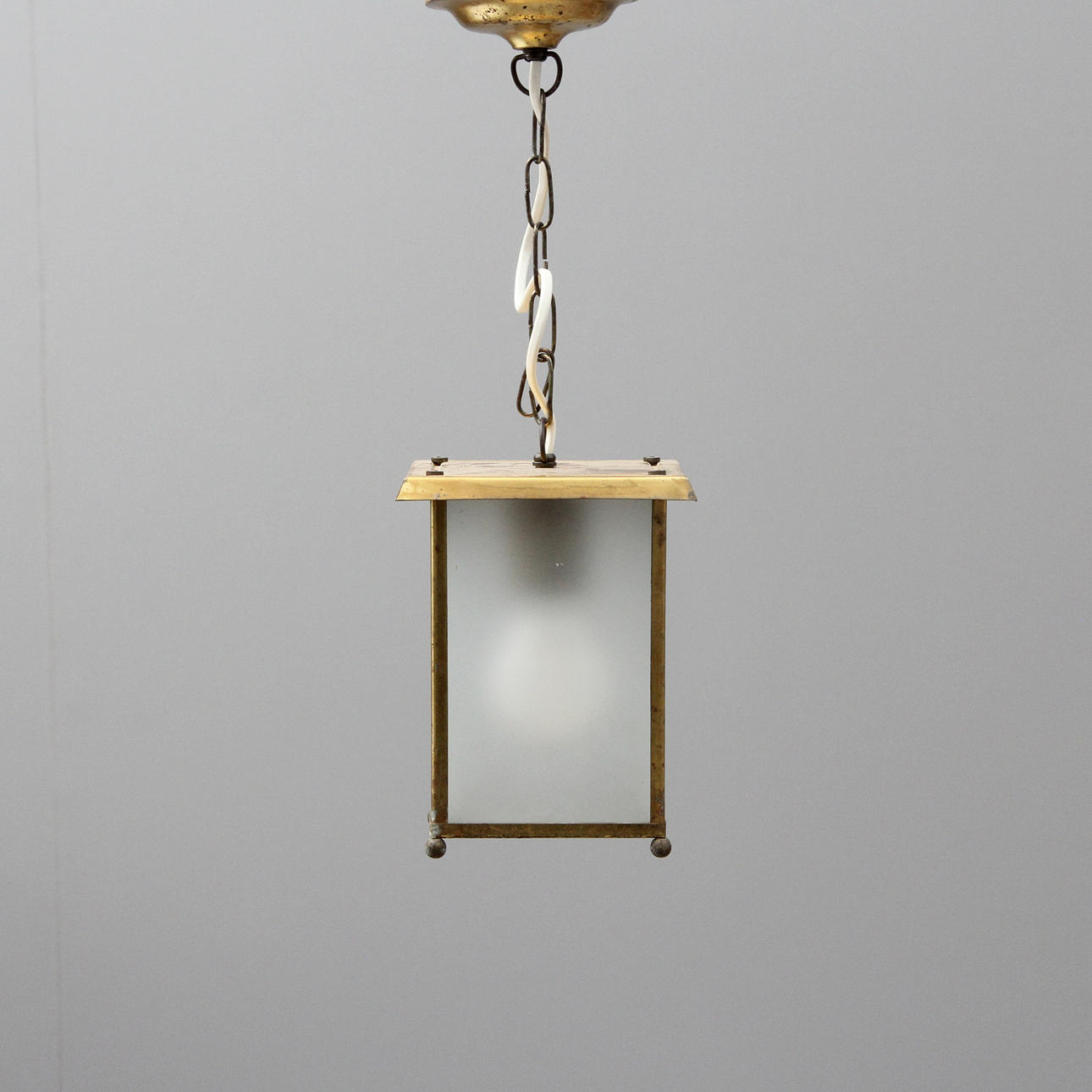 CEILING LAMP/HALL LAMP, glass/metal.