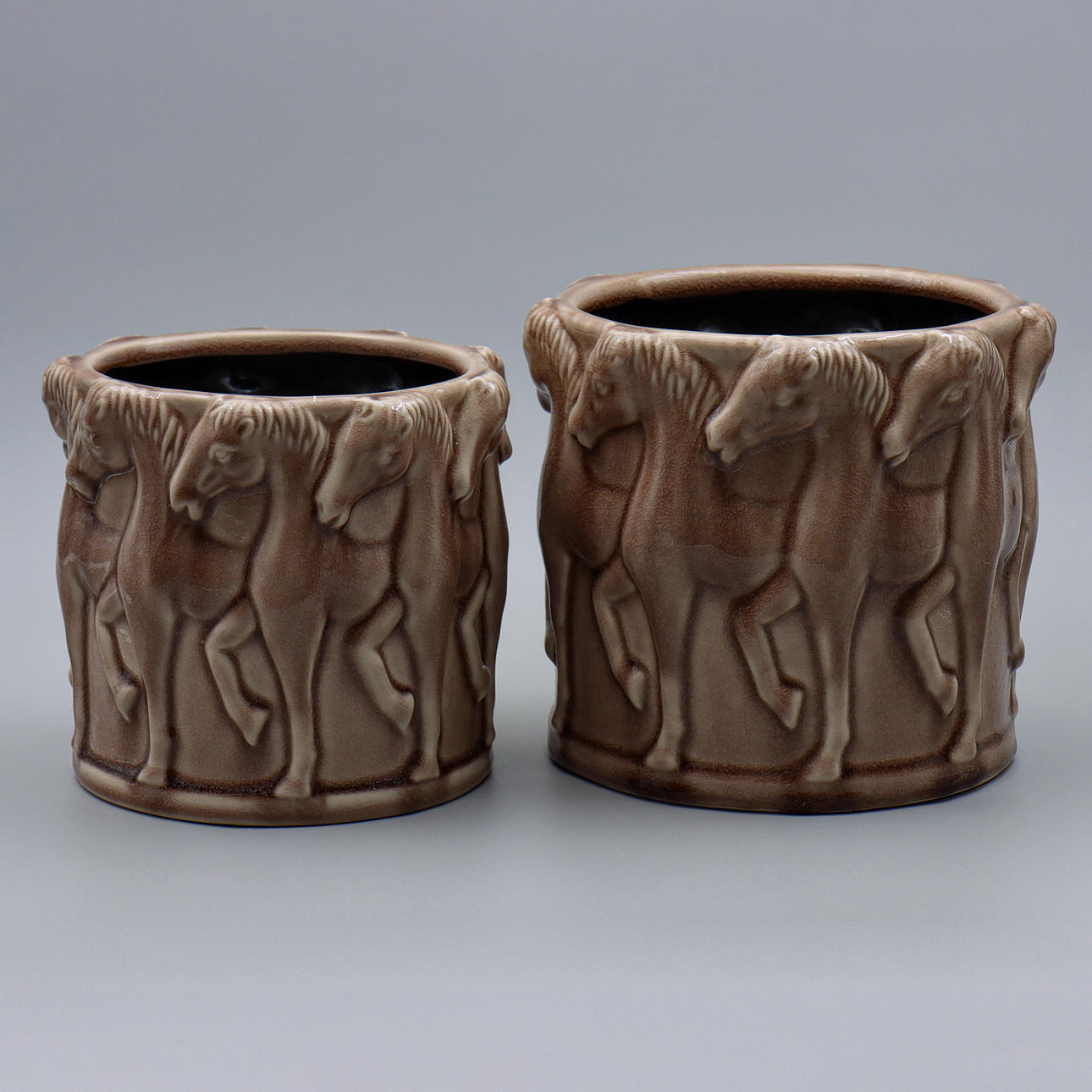 OUTER LINING “HORSES” A PAIR, STJERNSUND COLLECTION, CONTEMPORARY.