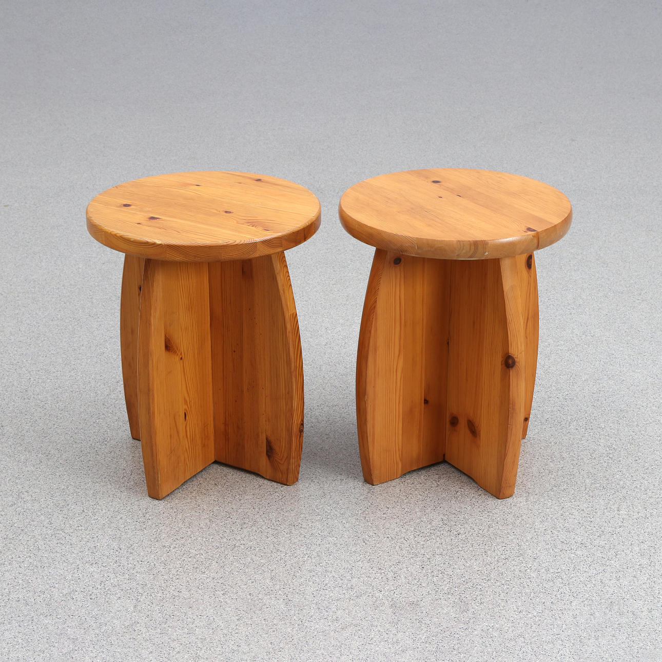 PALLETS, A PAIR. Pine. Second half of the 20th century.