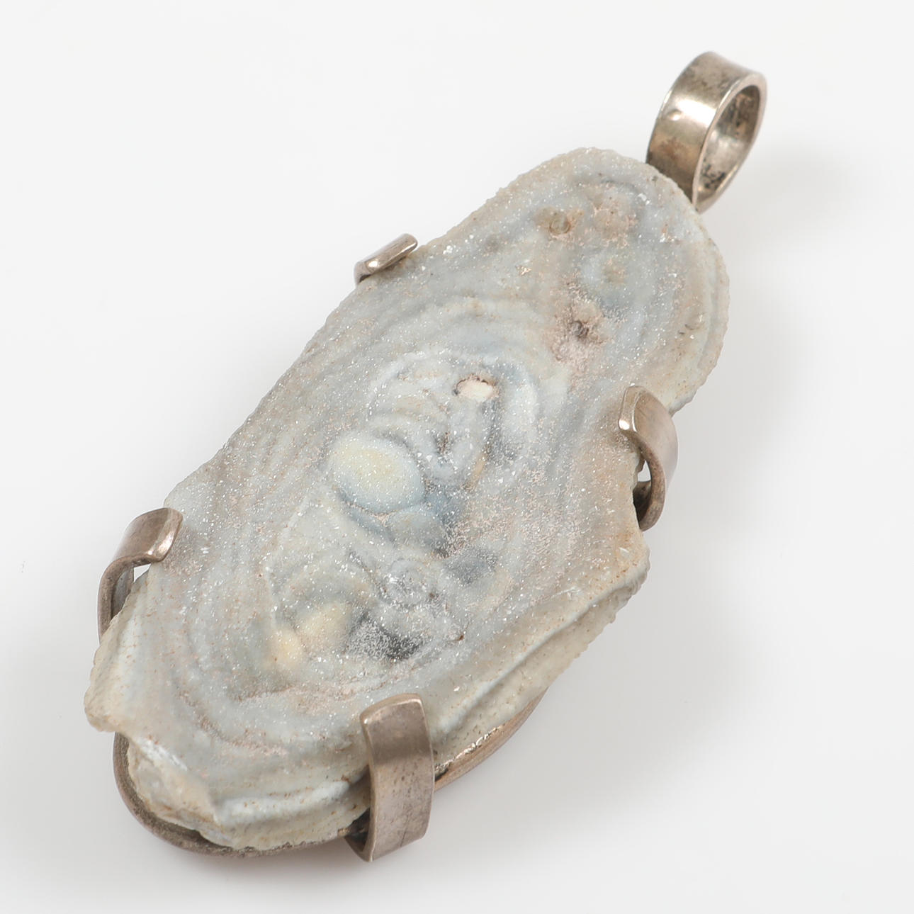 PENDANT, sterling silver with agate, Brødrerne Bjerring, Denmark.