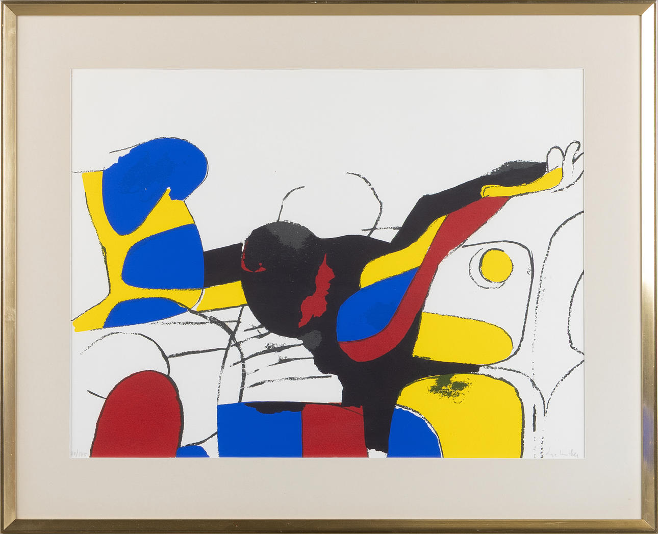 LAGE LINDELL. Composition, color lithography.