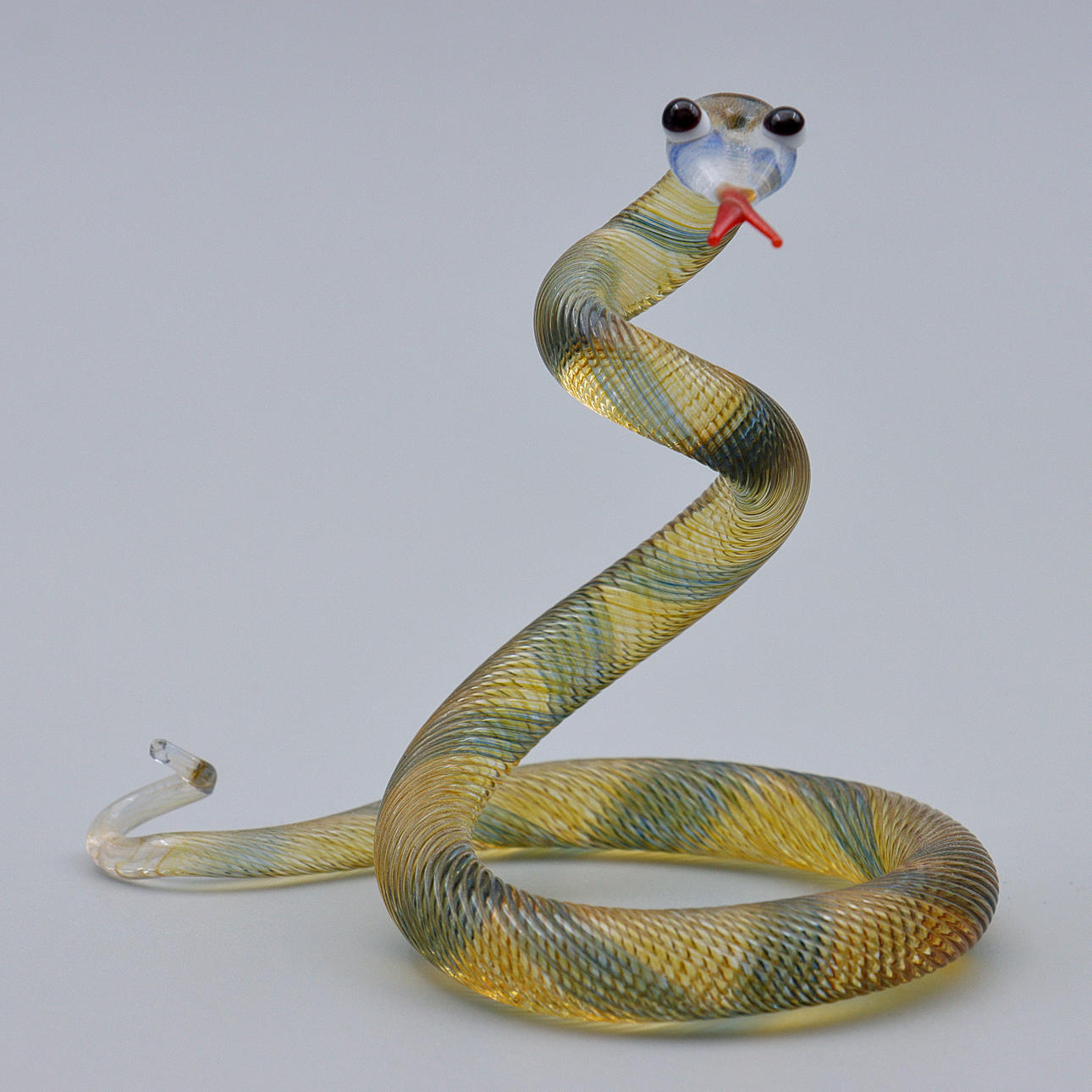 SCULPTURE “SNAKE” GLASS, COTTAGE WORK.