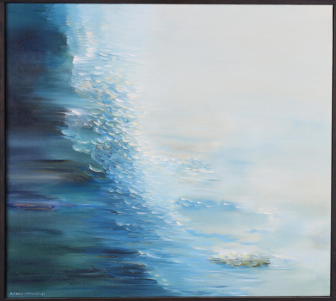 PONSI-PETTINEN, MAIJA. "Ljus och Skugga", olja på duk, signerad samt daterad -83.