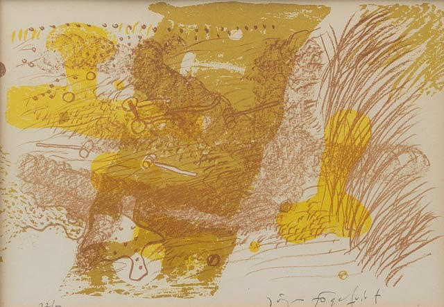 JÖRGEN FOGELQUIST. Composition, lithograph no 32/50, signed.