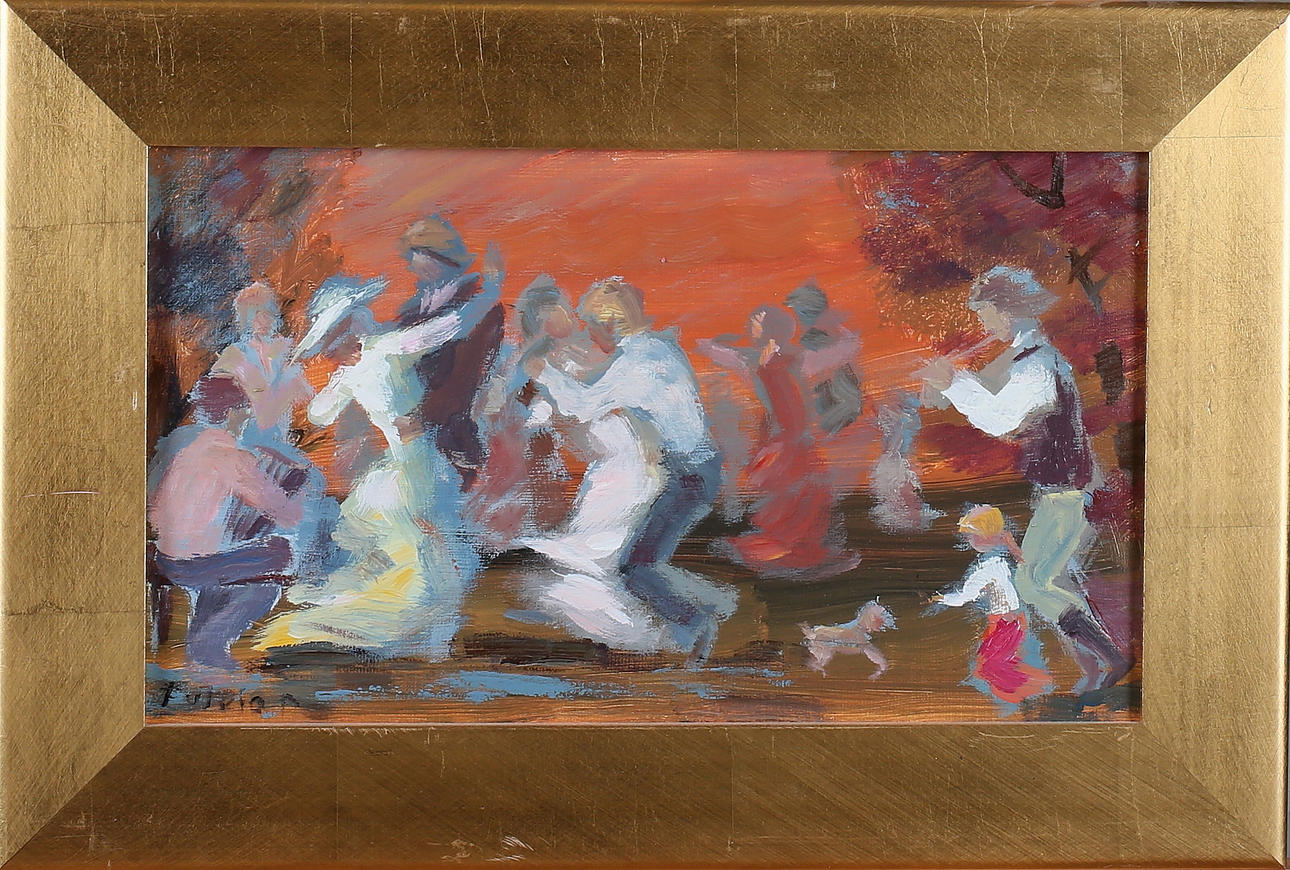 PENTASSUGLIA FULVIO. Dans, olja på duk, signerad.