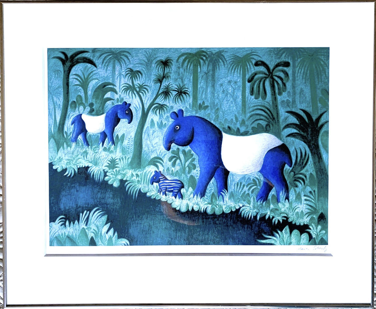 HANS SCHERFIG. OFFSET PRINT, signed in the print.