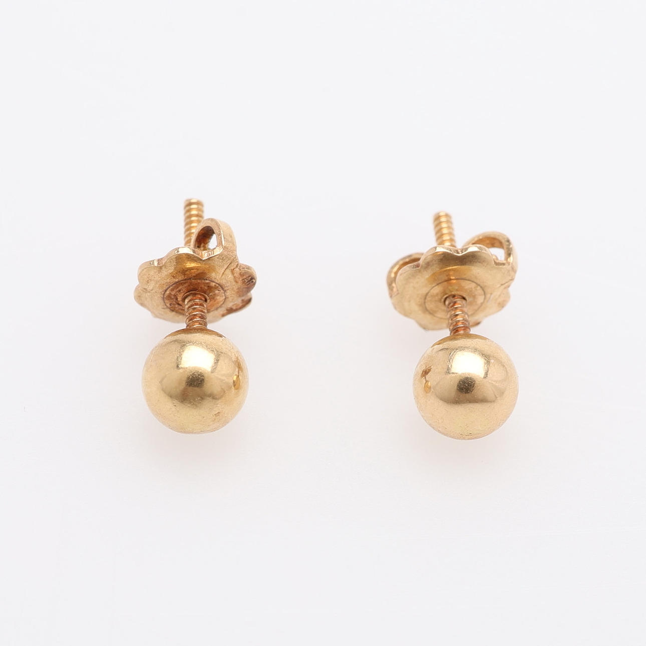 EARRINGS, 18K GOLD, APPROX. 1.4 G.