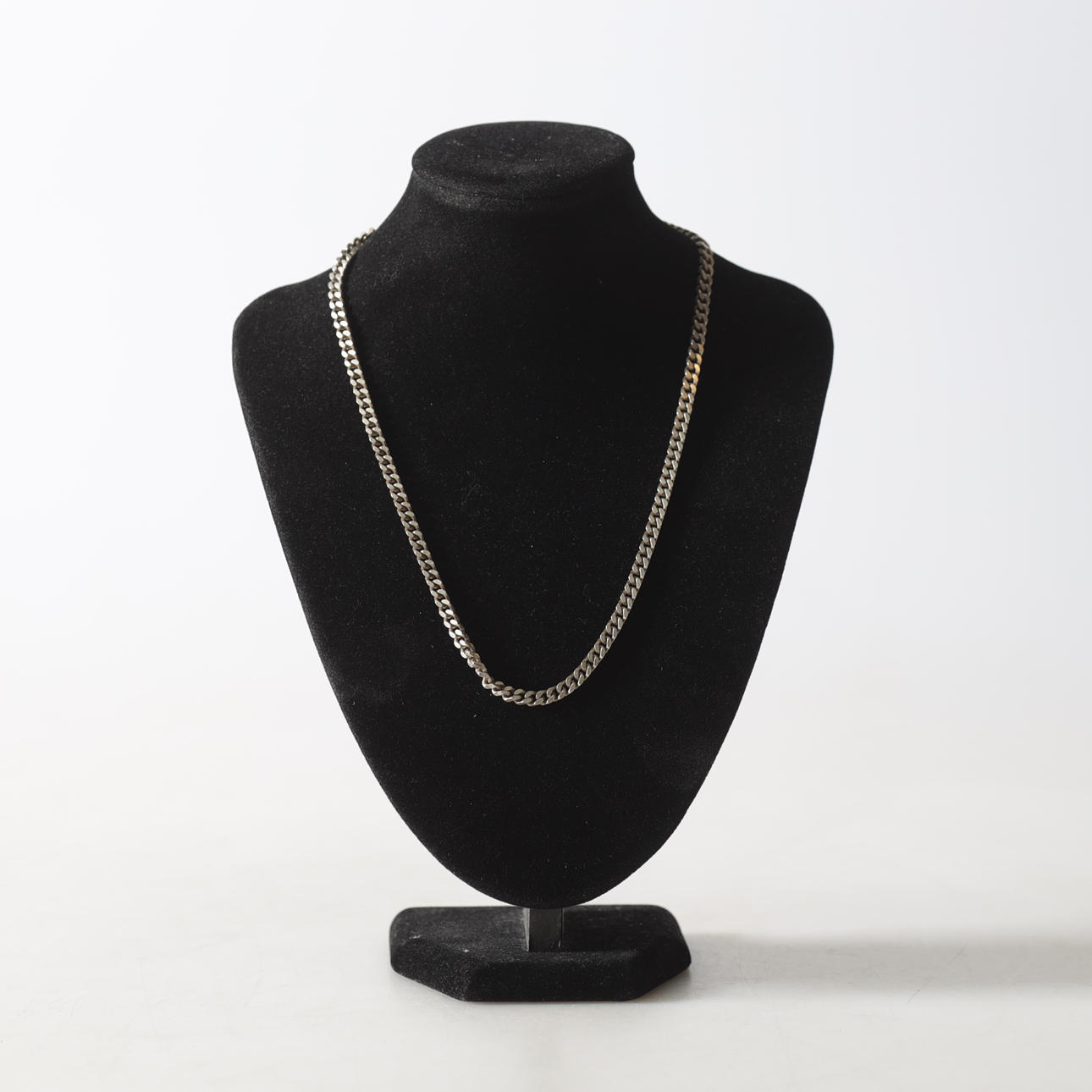 COLLIER, pansar-länk, sterlingsilver. Totalvikt ca 27,5 gram.