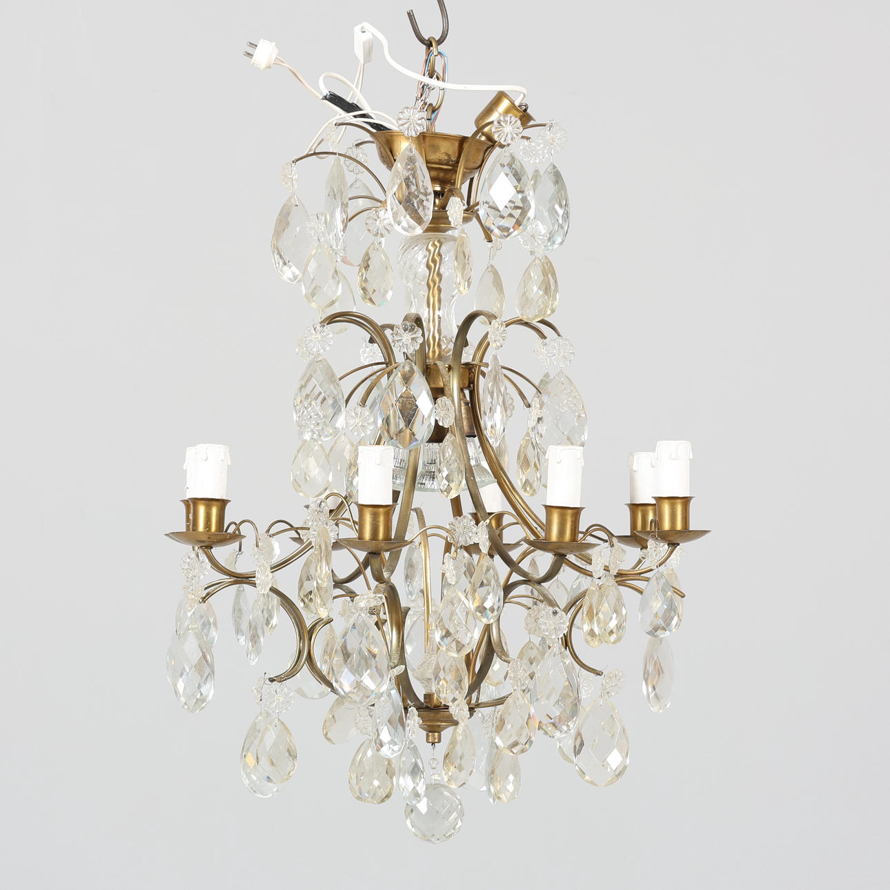 CHANDELIER, baroque style, electrified.