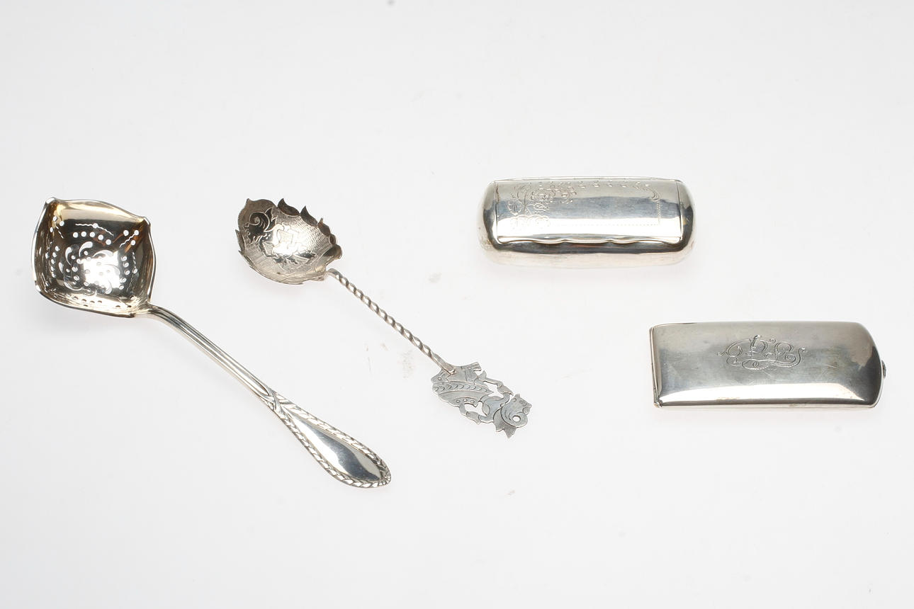 SILVER, 4 delar, 1900-tal, vikt ca. 155 gram.