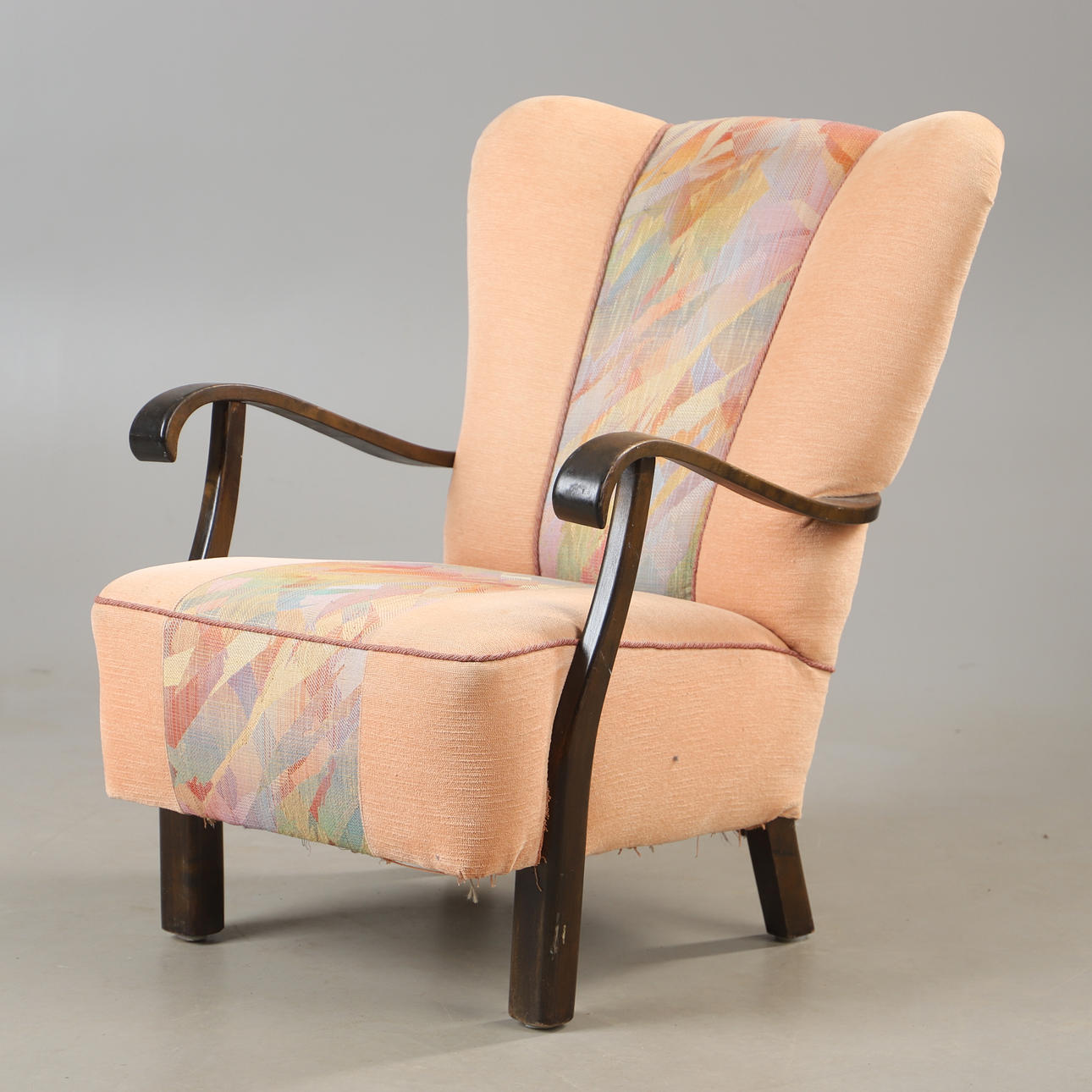 An armchair, birch, 1940s.