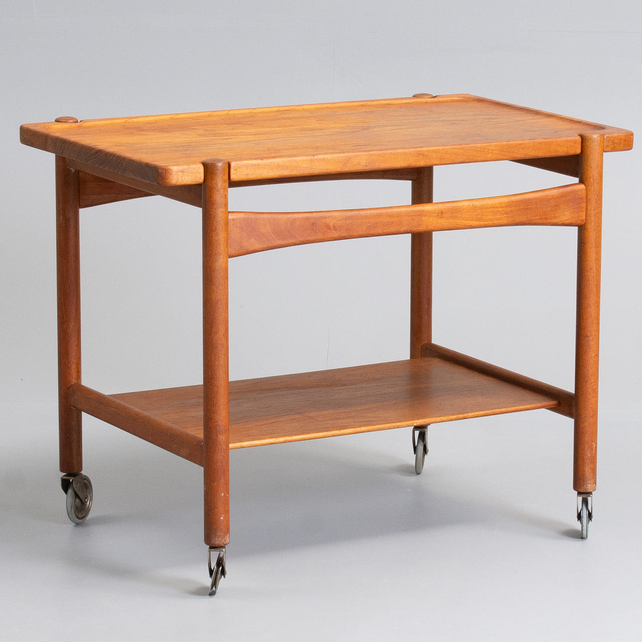 HANS J WEGNER. For Andreas Tuck. solid teak tray table. Denmark, 1960s. Stamped.