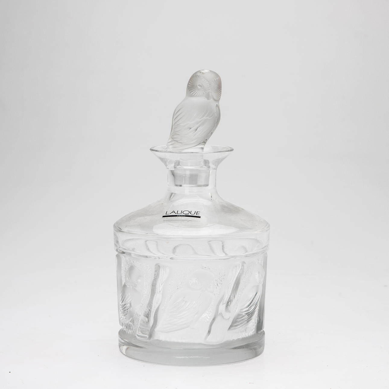 LALIQUE. Owl decanter.