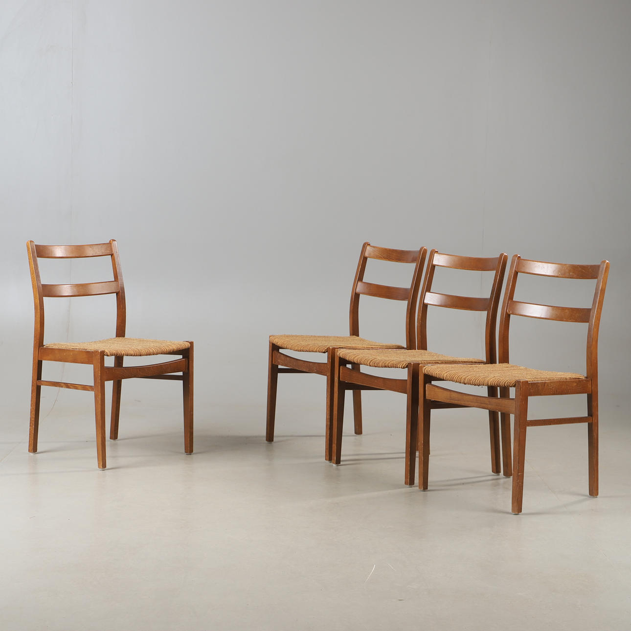 STOLAR, 4 stycken, bok, 1900-talets mitt.