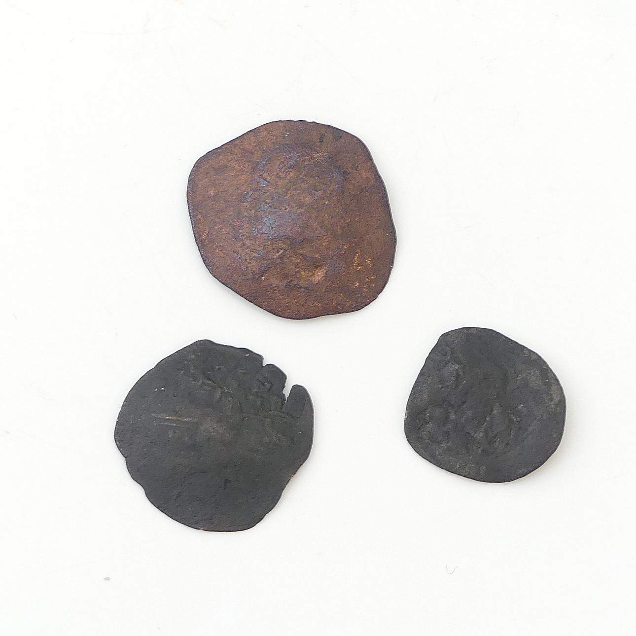 SCYPHATE COINS, 3 pcs, Byzantine.